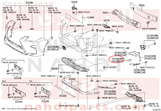 5312348030,MOULDING, RADIATOR GRILLE, LOWER RH,نيكل شبكل 