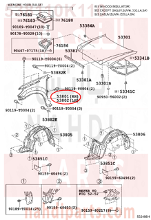 538110K110,PANEL, FR FENDER, RH,رفرف أمامي يمين كامل