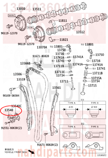 1354036010,TENSIONER ASSY, CHAIN, NO.1,شداد جنزيز مكينه - بلف شداد جنزير