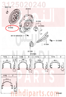 3125020240,DISC ASSY, CLUTCH,ملحق الجربكس 