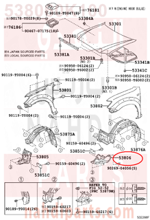 538060K100,SHIELD SUB-ASSY, FRONT FENDER SPLASH, LH,بطانة 