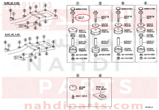 9011910123,BOLT(FOR BODY MOUNTING NO.1 CUSHION),مسمار 