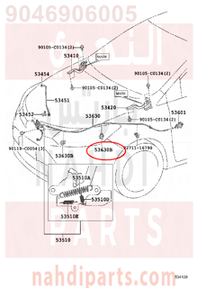 9046906005,CLAMP(FOR HOOD LOCK CONTROL CABLE),قفيز 