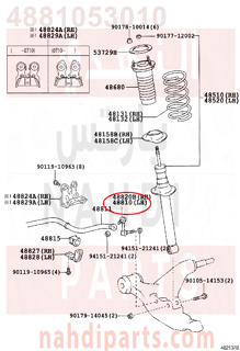 4881053010,LINK ASSY, FRONT STABILIZER, LH,ذراع توازن 