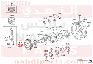 9011916004,BOLT(FOR CRANKSHAFT PULLEY SET),مسمار بكرة كرنك 