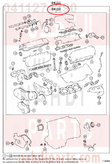 0411274290,GASKET KIT, ENGINE VALVE GRIND,نصف طقم وجيه 