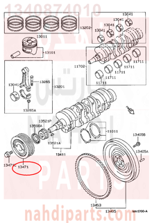 1340874010,PULLEY, CRANKSHAFT,بكرة،