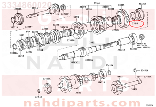 3334860020,WASHER, 1ST GEAR THRUST,ووردة