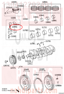 130412202401,BEARING, CONNECTING ROD,سبائك عمود كرنك ثابتة