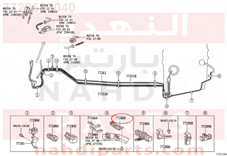 7728633040,CLAMP, FUEL TUBE, NO.3,قفيز 