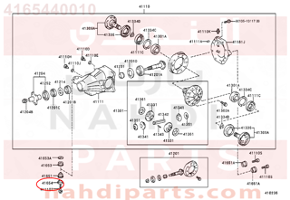 4165440010,STOPPER, REAR DIFFERENTIAL MOUNT, LOWER,جلدة قاعدة     