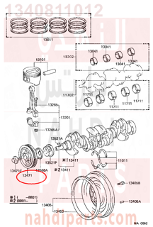 1340811012,PULLEY, CRANKSHAFT,بكرة،