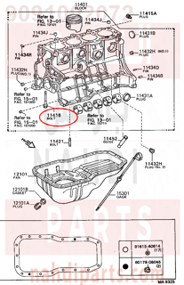 9091002072,BOLT(FOR CRANKSHAFT BEARING CAP SET),مسمار 