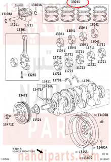 1301136030,RING SET, PISTON,شنبر بستم - شنابر مقاس ستاندر