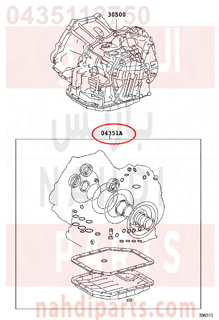 0435112750,GASKET KIT, TRANSAXLE OVERHAUL(ATM),طقم وجه جربكس اتماتيك 