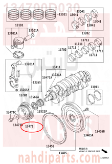 134700D030,PULLEY, CRANKSHAFT,بكرة،