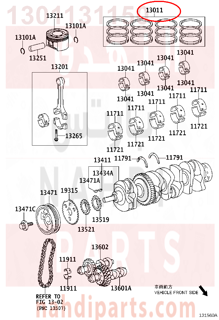 1301131150,RING SET, PISTON,شنبر بستم - شنابر مقاس ستاندر