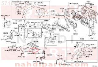 5710406060,MEMBER SUB-ASSY, FRONT CROSS,قاعدة شاصي 