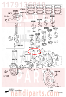 1179136010,WASHER, CRANKSHAFT THRUST, UPPER,هلالات كرنك