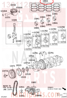 1301128161,RING SET, PISTON,شنبر بستم - شنابر مقاس ستاندر