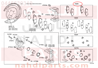 0446630310,PAD KIT, DISC BRAKE, REAR,قماش فرامل خلفى  