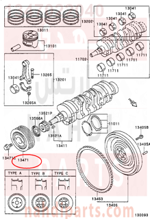 1347022040,PULLEY, CRANKSHAFT,بكرة،