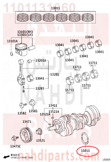 1101131060,CRANK SHAFT WASHER SET,هلال كرنك