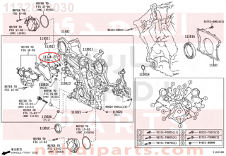 1132838030,GASKET, TIMING GEAR OR CHAIN COVER,وجه  