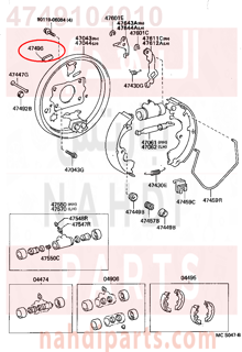 4749104010,PLUG, HOLE(FOR REAR BRAKE),سدادة 