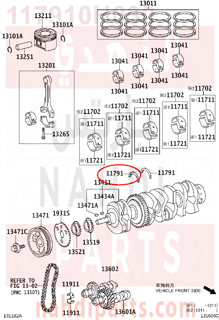 117910H030,WASHER, CRANKSHAFT THRUST, UPPER,ووردة