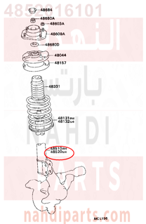 4852016101,ABSORBER ASSY, SHOCK, FRONT LH,مساعد أمامي يسار