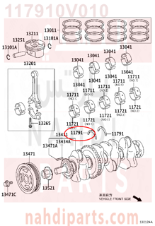 117910V010,WASHER, CRANKSHAFT THRUST, UPPER,ووردة