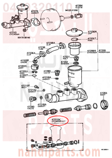 0449320110,CYLINDER KIT, BRAKE MASTER,اصلاح علبة فرامل فوق 