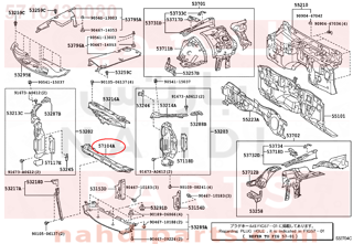 5710430080,MEMBER SUB-ASSY, FRONT CROSS,قاعدة شاصي 