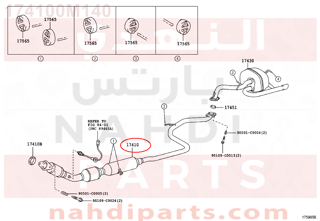 174100M140,PIPE ASSY, EXHAUST, FRONT,مضخة