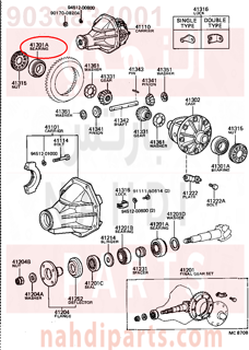 9036834001,BEARING(FOR REAR DIFFERENTIAL CASE),رمان بلي