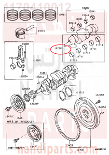 1170410012,BEARING SET, CRANKSHAFT,سبيكة مكينة 