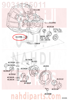9031125011,SEAL, OIL, NO.1(FOR FRONT TRANSAXLE CASE),صوفة 