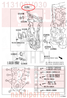 113100V030,COVER SUB-ASSY, TIMING CHAIN OR BELT,غطاء صدر مكينة 