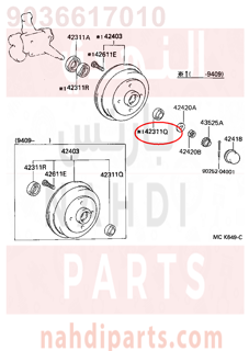 9036617010,BEARING (FOR REAR AXLE SHAFT OUTER),رمان بلي