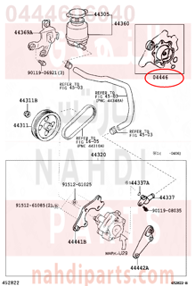 0444606040,GASKET KIT, POWER STEERING PUMP,اصلاح  علبة دركسون فوق 