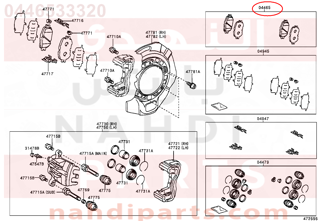 0446533320,BRAKE PADS,قماش فرامل أمامي