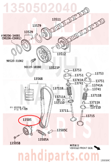 1350502040,IDLER SUB-ASSY, TIMING BELT, NO.1,جنزير 