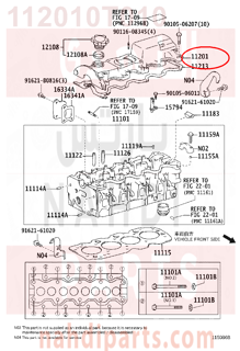 112010T010,COVER SUB-ASSY, CYLINDER HEAD,غطاء راس السلندر 