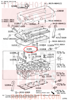 111010H010,HEAD SUB-ASSY, CYLINDER,راس مكينة 