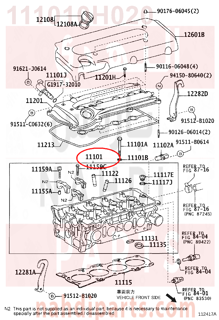 111010H020,HEAD SUB-ASSY, CYLINDER,راس مكينة 