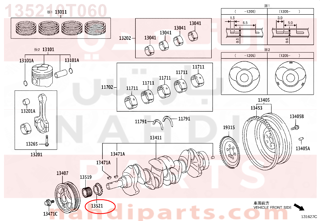 135210T060,GEAR OR SPROCKET, CRANKSHAFT TIMING,ترس 