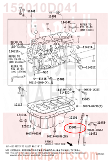 153010D041,GAGE SUB-ASSY, OIL LEVEL,عيار زيت 