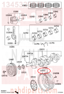 1345320010,GEAR, FLYWHEEL RING,ترس 