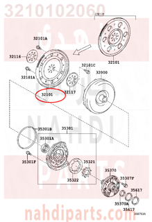 3210102060,GEAR SUB-ASSY, DRIVE PLATE & RING,ترس 